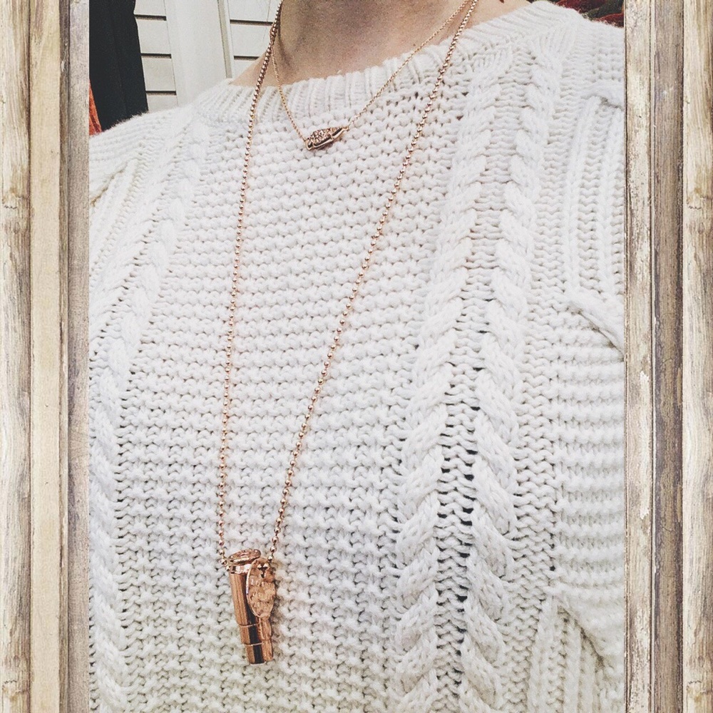 Rose Gold Bullet Pendant
